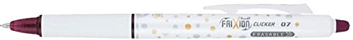 Pilot FriXion Clicker Erasable Design Collection Dots, Refillable & Retractable Gel Ink Pens, Fine Point (0.7mm), Assorted Ink, 5-Pack (15220)