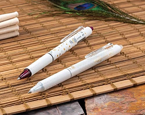 Pilot FriXion Clicker Erasable Design Collection Dots, Refillable & Retractable Gel Ink Pens, Fine Point (0.7mm), Assorted Ink, 5-Pack (15220)