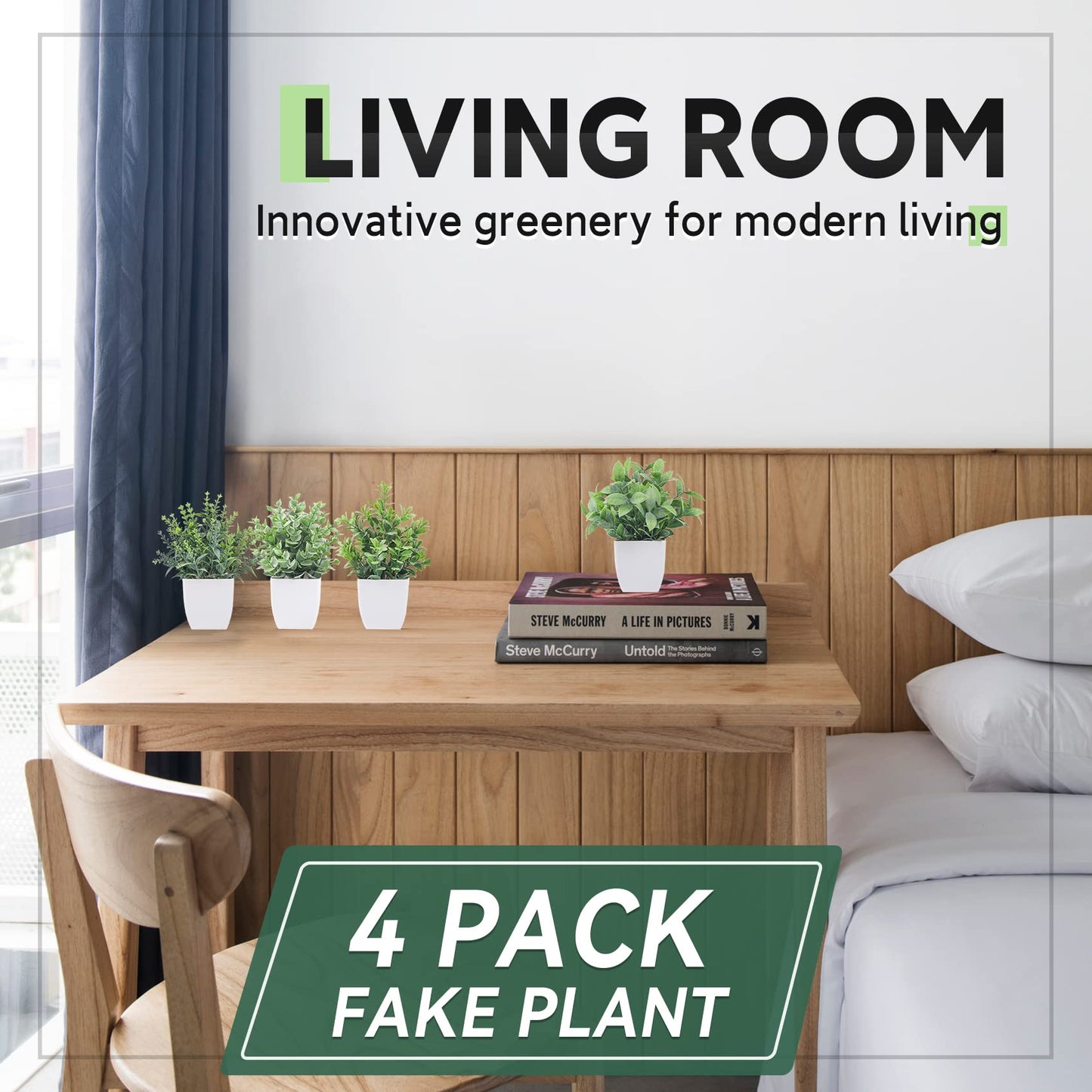 Office/Desk Mini Artificial Greenery- 4 Pack
