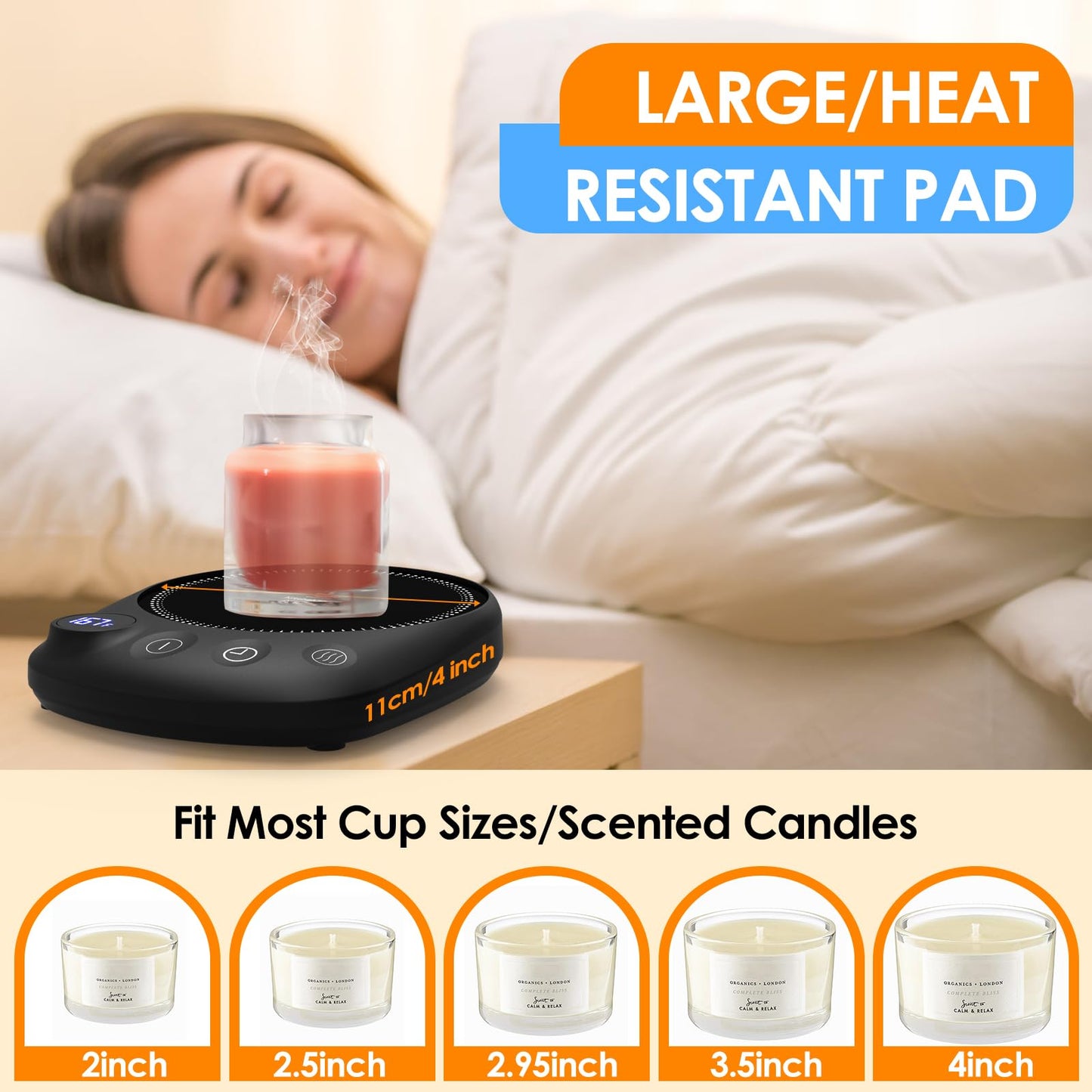 Mug Warmer for Office Desk, 4 Temp Settings & 1-12H Timer