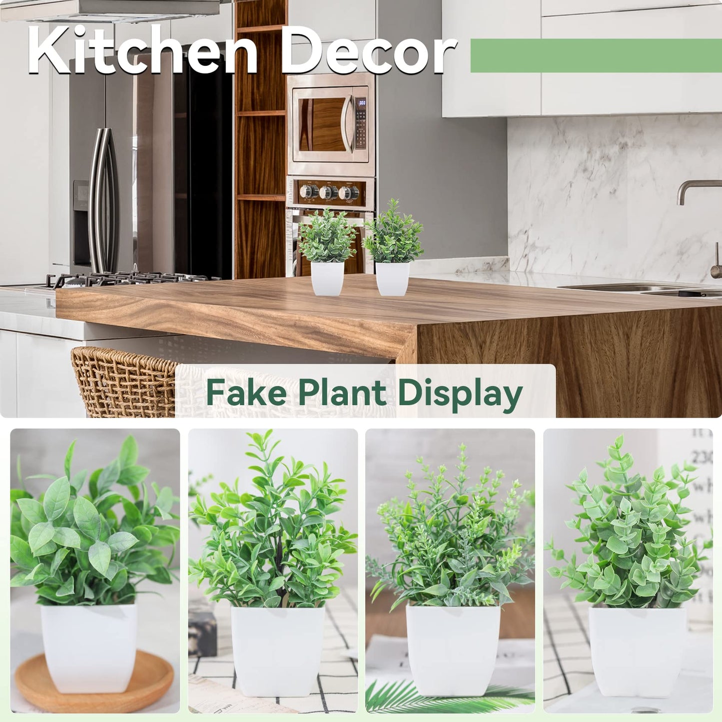 Office/Desk Mini Artificial Greenery- 4 Pack