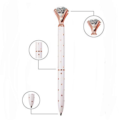 Rose Gold Crystal Diamond Pens (3pcs)