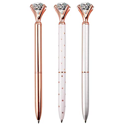 Rose Gold Crystal Diamond Pens (3pcs)