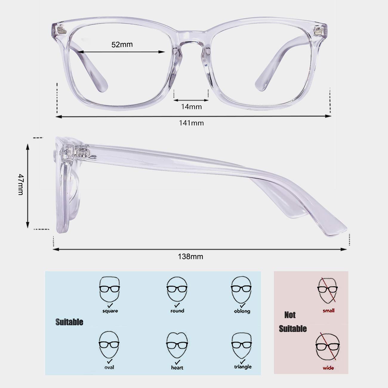 Office Blue Light Blocking Glasses for Women and Men