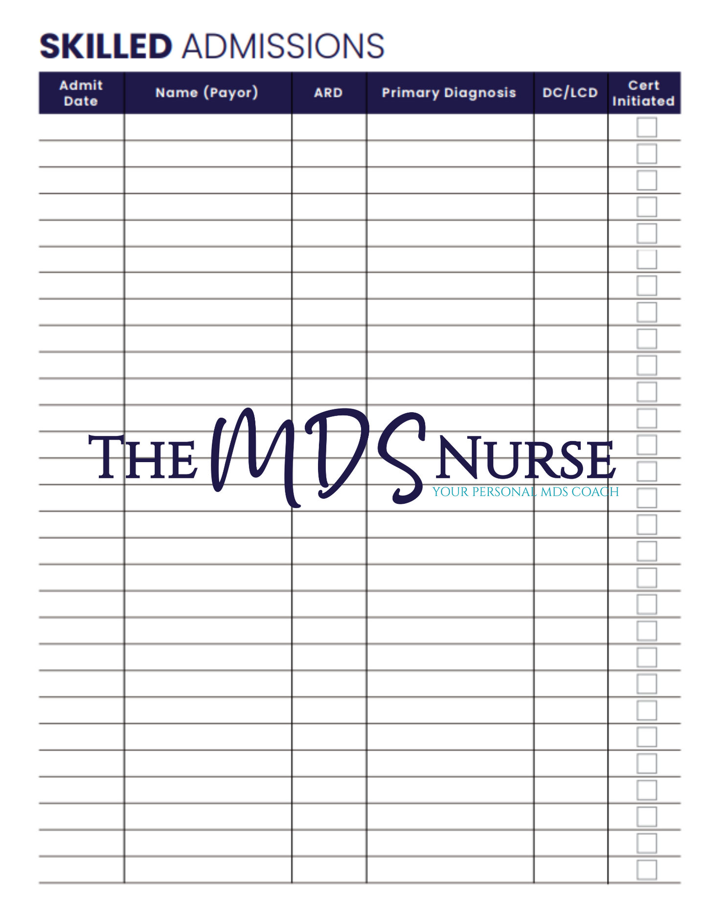 MDS Nurse Planner UNDATED (Hardcover) - PRE-ORDER NOW!!